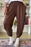 The Sunday Morning 7/8 Twist Pant Chocolate